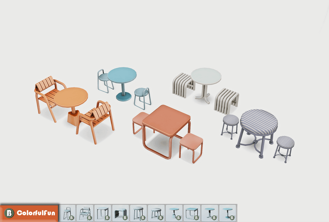 Скриншот мода Набор для столовой ColorfulFun Dining Set